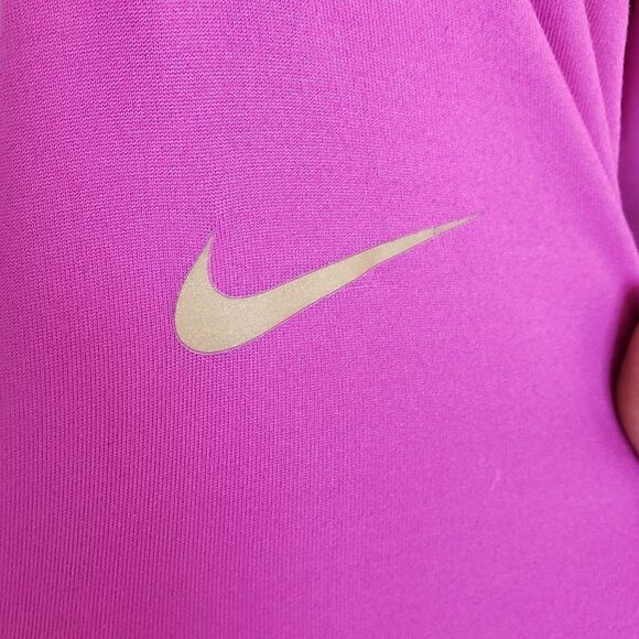 Nike Pro Women's Hooded Pullover XS Pink Purple Running Top Reflective Athletic  - Picture 6 of 6